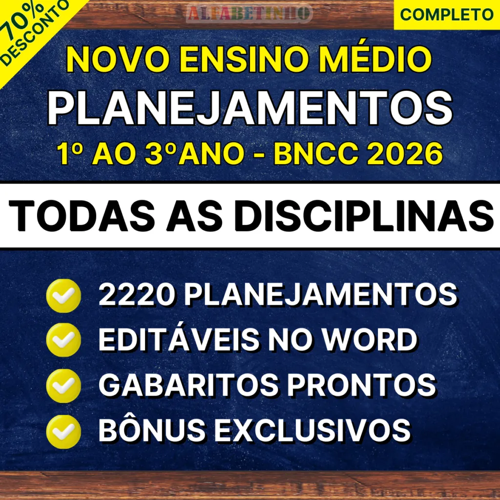 Combo Completo Novo Ensino Médio BNCC Atualizada | 2.700 Atividades