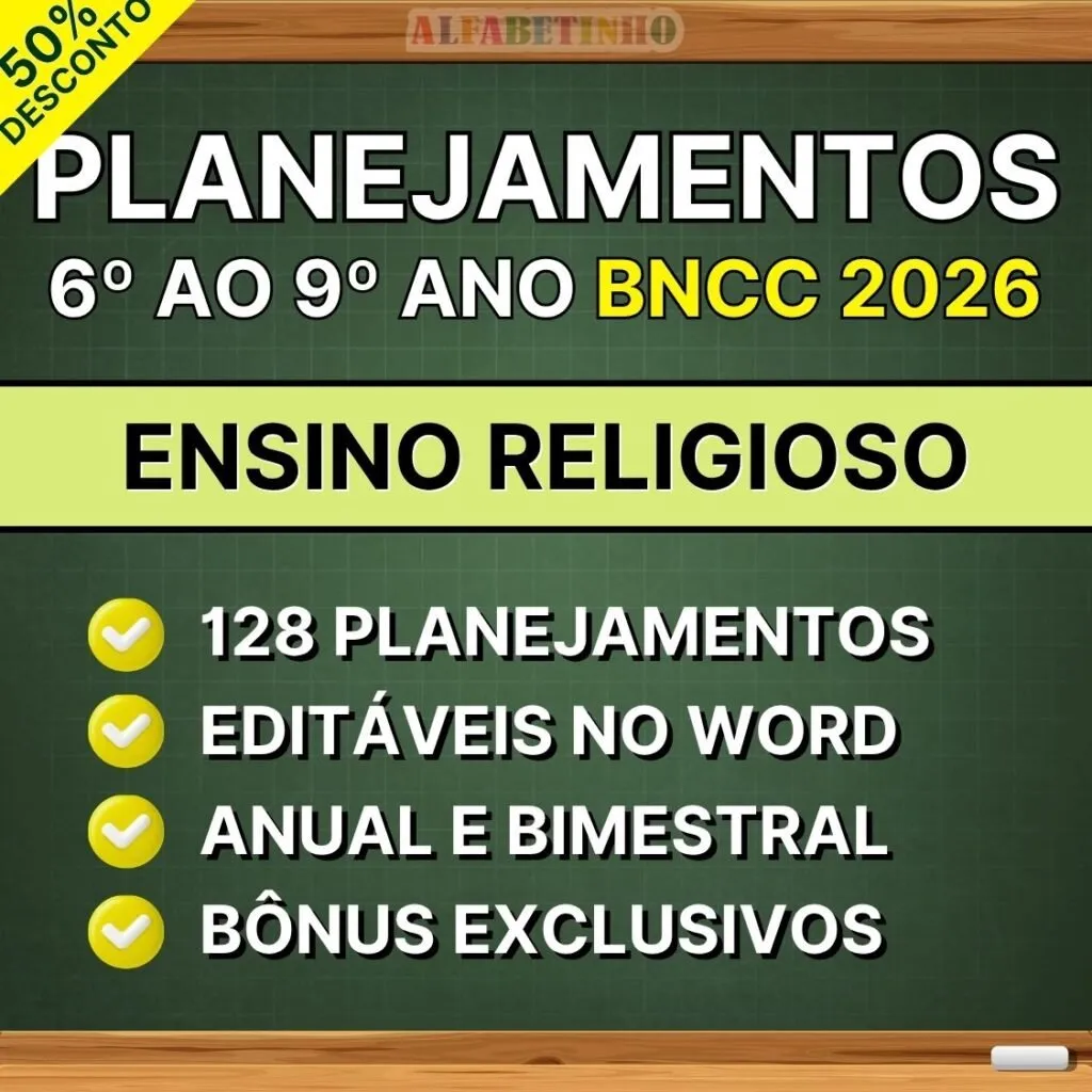 ENSINO RELIGIOSO - Planejamentos do 6º ao 9º ano - BNCC 2026