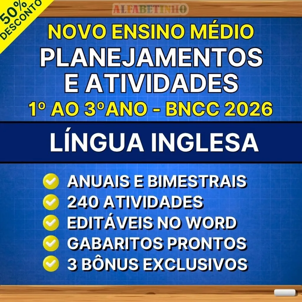 LÍNGUA INGLESA - Planejamentos e Atividades - Ensino Médio - BNCC 2026