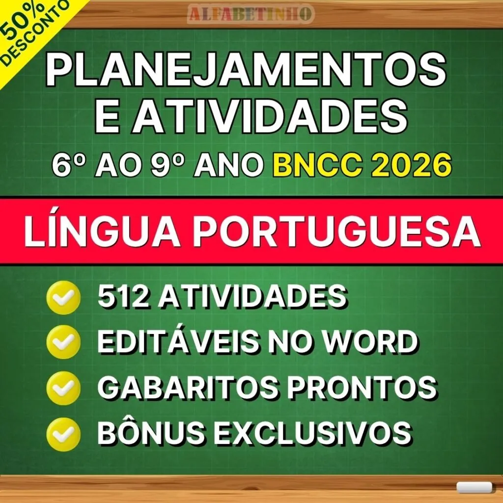 LÍNGUA PORTUGUESA - Planejamentos e Atividades - 6º ao 9º ano - BNCC 2026