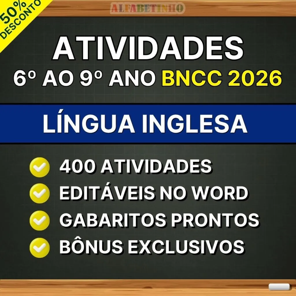 NOVO ENSINO MÉDIO ATIVIDADES 1º AO 3º ANO - BNCC 2026 - LÍNGUA INGLESA