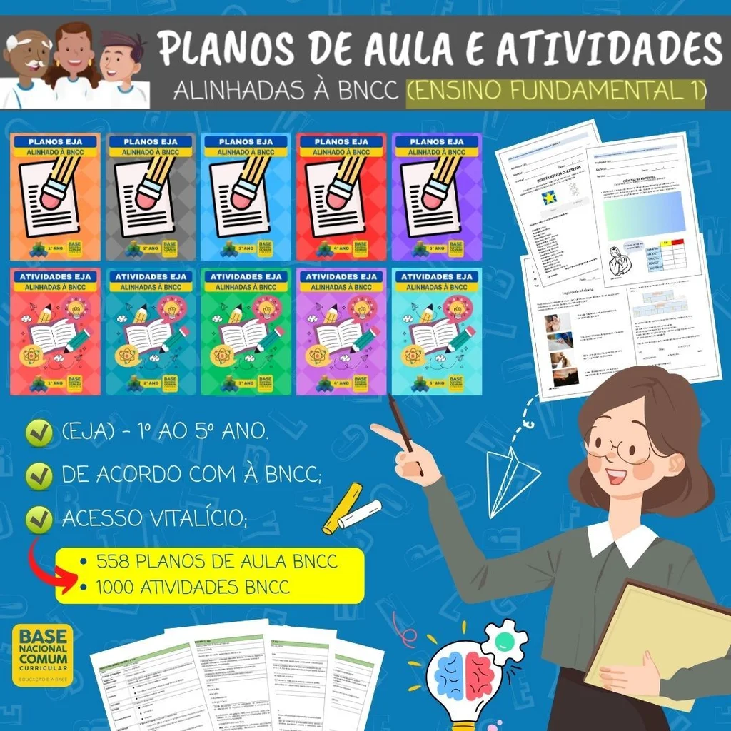Planos de Aula e Atividades EJA - BNCC - Kit Só Escola | Material Peda